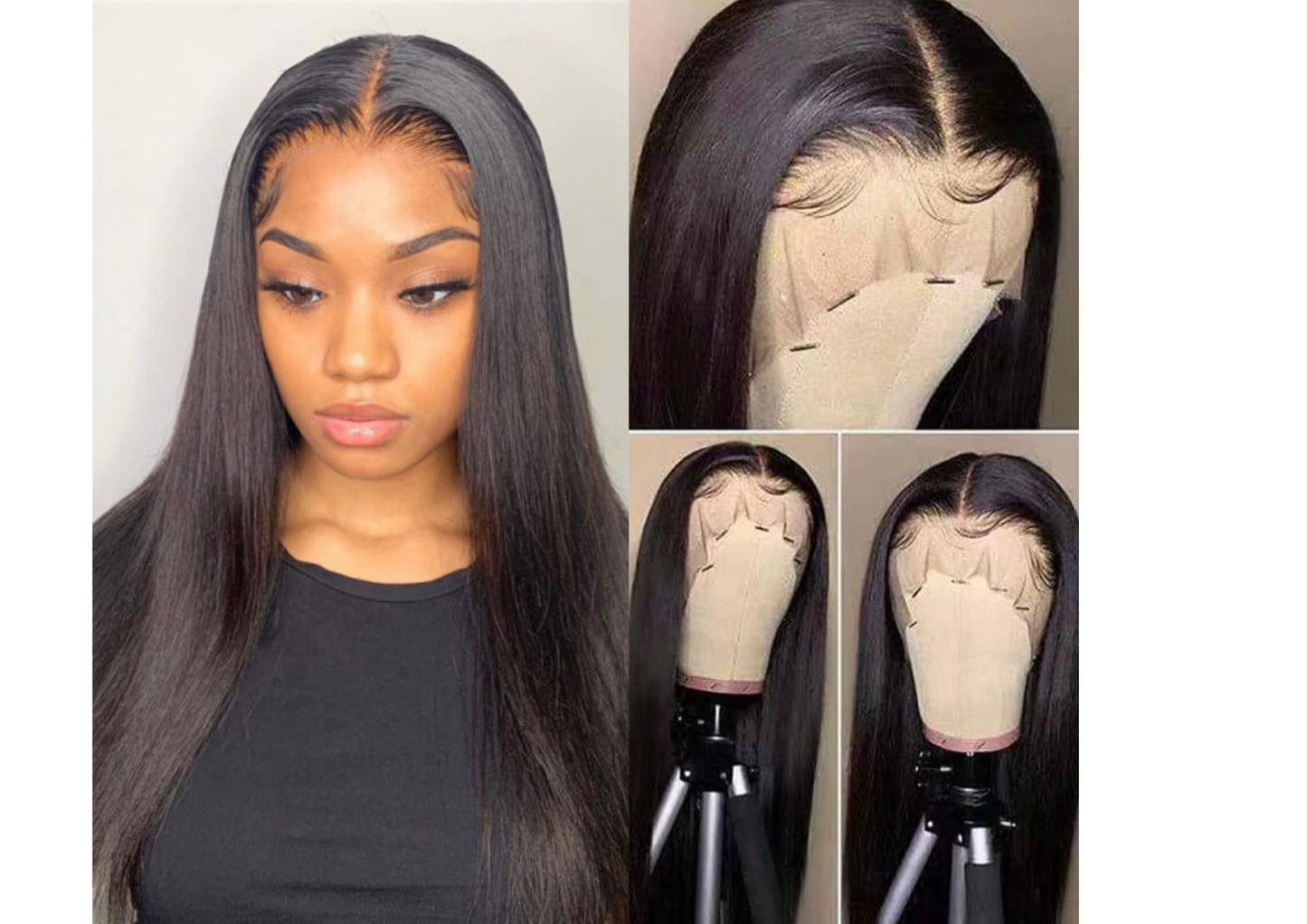 I.B.H Transparent Lace 13x4 straight Black Natural Wig