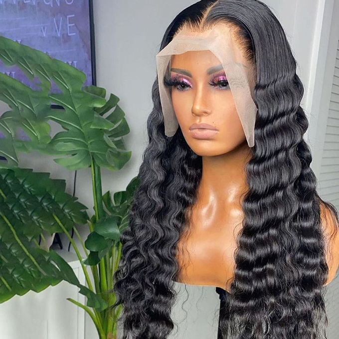 I.B.H Deep wave 13x4 transparent lace wig, Natural colour