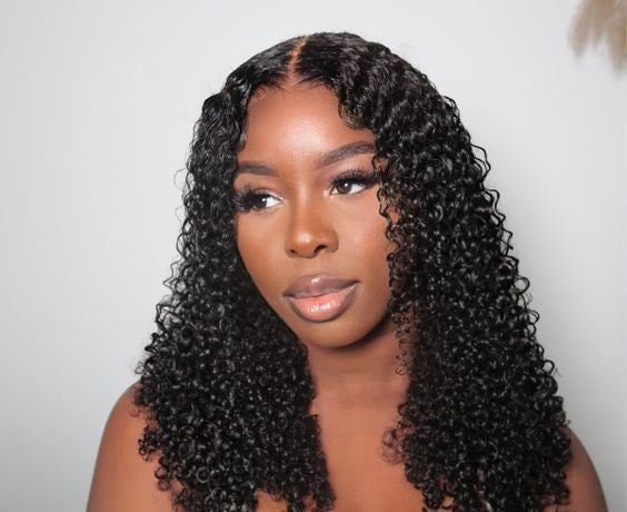 I.B.H Kinky Curly 13x4 transparent lace wig, Natural colour